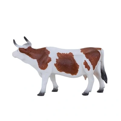 Image of MOJO Simmental Cow Farm Animal Model Toy Figure