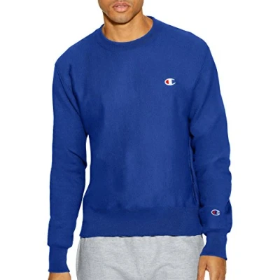 Image of Champion Life Mens Reverse Weave Sweatshirt Long Sleeve Blue