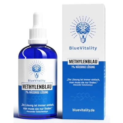 Image of BlueVitality 100ml Premium Methylene Blue 1% Solution Pharmaceutical Quality 100% pure USP Independently laboratory tested &amp; certified Vegan Incl. pipette from Germany