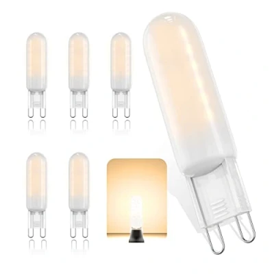 Image of COITROZR G9 LED Bulbs 5W，Equivalent to 40W Halogen Bulbs, Bulb Warm White 3000K, 360Beam Angle, AC 190V 260V, Non Flicker, Dimmable Energy Saving 6pcs