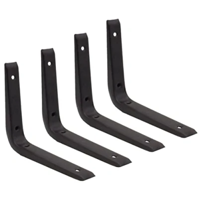 Image of Strong Shelf Bracket Reinforced 150x125mm Black EAI Brand Pack of 4