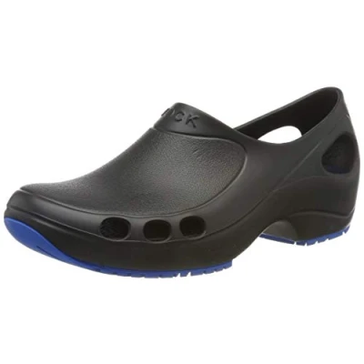 Image of WOCK EVERLITE Plus, Nursing/Work Shoes, Non Slip and Lightweight Closed Shoe, Antistatic Unisex Clog Ideal Professionals who Spend Many Hours Standing Black