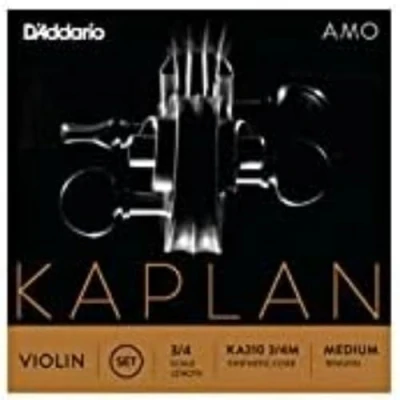 Image of D&#039;Addario Kaplan Amo Violin String Single D KA313 3/4M Strings 3/4 Scale, Medium Tension