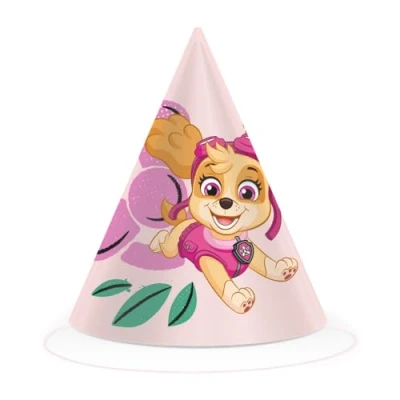 Image of BeenSmile, 6 Party Hats for Kids Birthday &amp; Decorations Colourful Fun Celebrations (Paw Patrol Skye)