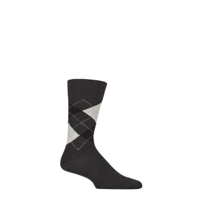 Image of Burlington Men&#039;s King M SO Cotton Patterned 1 Pair Socks, Grey (New 3985) new eco friendly, 6.5 11