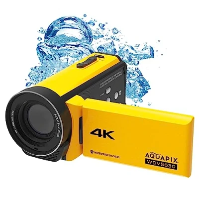 Image of Easypix WDV5630 Yellow Water Camcorder. resistant up to 5 meters; Video 4K; Photos 56 MP resolution; 18x digital zoom; 13 sensor.