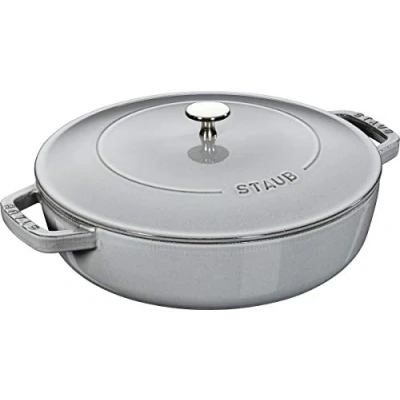 Image of STAUB 1004752 Cast Iron Chistera, Graphite Grey, 28 cm