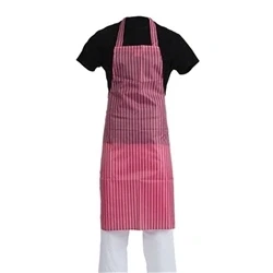 Image of Whites Water Resistant Bib Apron Red And White Stripe