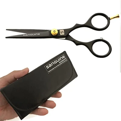 Image of Professional Beard Trimming Scissors, Moustache Men Hair Scissors 5.0 inch, Ultra Sharp, Presentation Case