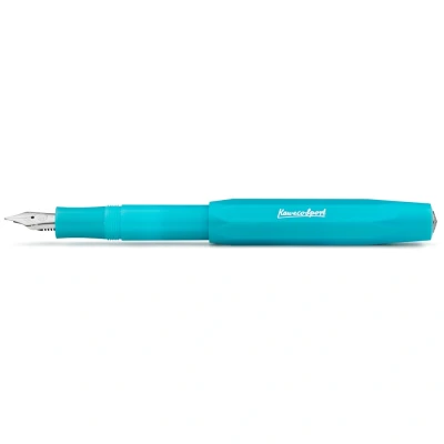 Image of Kaweco FROSTED SPORT Fountain Pen Light Blueberry I Premium for Ink Cartridges Exclusive 13 cm Nib: EF (Extra Fine)