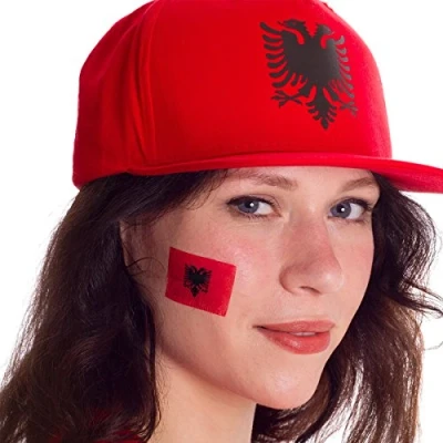 Image of 5 x Albania Temporary Tattoo Set Fan Flag 2018 (5)