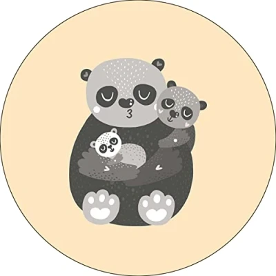 Image of Bonateks, Round Digital Printed Mouse Pad, Non Slip Base, for Office and Home, Diameter:22cm