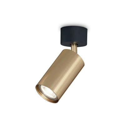 Image of Dynamite Indoor 1 Light Spotlight Ceiling Lamp Brass Satin, GU10