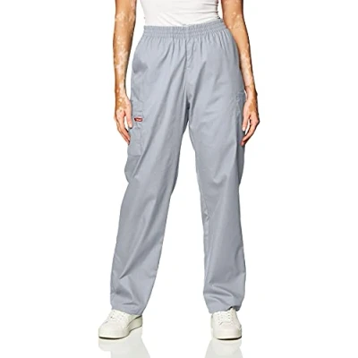 Image of Dickies EDS Signature Women Scrubs Pant Natural Rise Tapered Leg Pull on 86106, Grey, XL