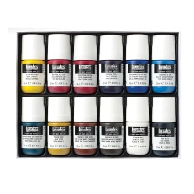 Image of Liquitex Acrylic Paint, Multicolor, 22 ml (Pack of 12)
