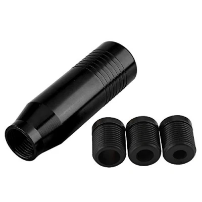 Image of Universal Manual Gear Knob with 3 Adapters for Car Gearbox (Black)