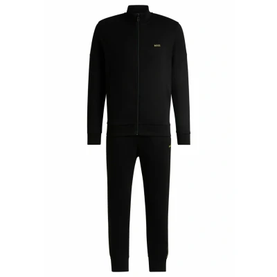 Image of BOSS Mens tracksuit Set AMZ in Logo detail interlock cotton