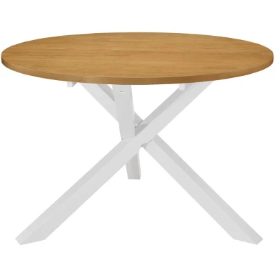 Image of vidaXL Dining Table White 120x75 cm MDF