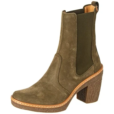 Image of El Naturalista Women&#039;s N5431 HAYA Ankle Boots with Heel, Forest, 3 UK
