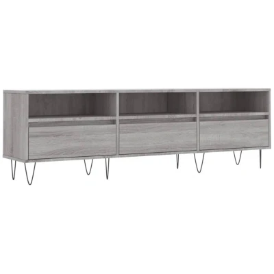 Image of vidaXL TV Cabinet Grey Sonoma 150x30x44.5 cm Engineered Wood