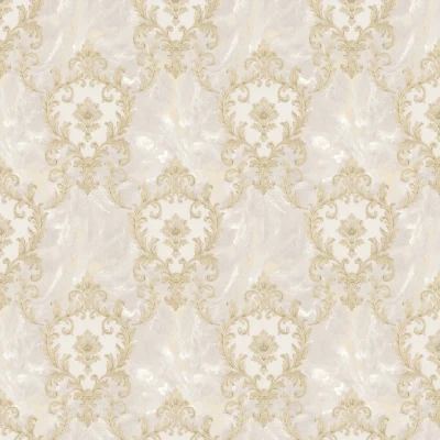 Image of 534368 Sienna Beige Damask Wallpaper by Rasch Vasari