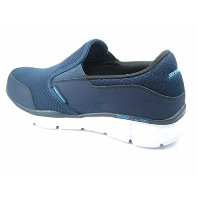 Image of Skechers Men&#039;s Equaliser Persistent Low Top Sneakers, Navy Mesh/ Duraleather/ Trim, 11 UK