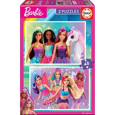 Image of Educa 19299 2x48 Barbie, Multicoloured