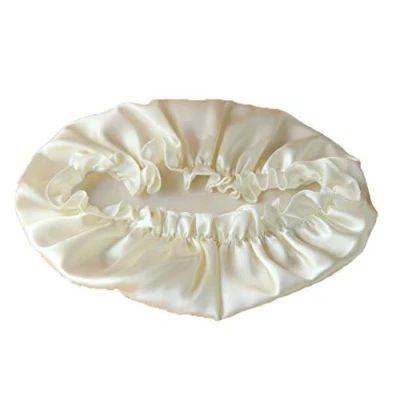 Image of Sleeping Hats Silk Flat Cap Sleep Traceless Bonnet Night Hat Natural Hair Curly Loss Head Cover for Women Girls