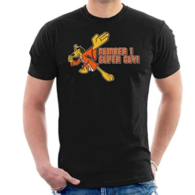 Image of Hong Kong Phooey Number One Super Guy Men&#039;s T Shirt Black