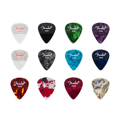 Image of 351 Dotted Celluloid Picks, 12 Pack, Medium