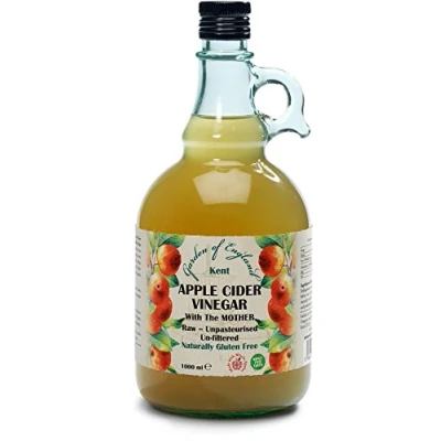 Image of Kent Natural Apple Cider Vinegar Box of 2 x 1L with Mother, Raw, Unpasteurised, Unfiltered, GMO Free, Vegan