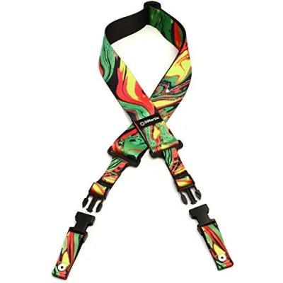 Image of DiMarzio DD2241 Steve Vai Cliplock Strap Green Universe