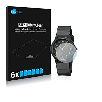 Image of Savvies 6 Pack Screen Protector compatible with Casio Unisex MQ 24 Protection Film Clear