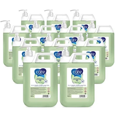 Image of Carekind 70% Hand Sanitiser gel 5 Litre With Aloe Vera Extract Antibacterial sanitizer Medical Grade Alcohol, Kills Viruses &amp; 99.999% of bacteria. pump dispenser (Pack 12)