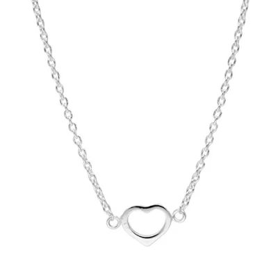 Image of jewellerybox Sterling Silver Open Heart Necklace on 18 Inch Chain