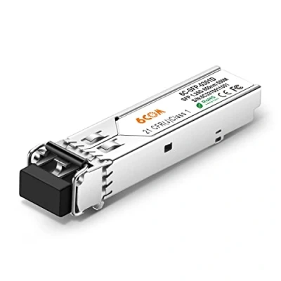 Image of 6COMGIGA 1.25Gb SFP LC Multi Mode Transceiver Module, 1000BASE SX Gigabit Ethernet Compatible for Juniper 1GE SX/JX SX/QFX (DDM, 850nm, 550m)