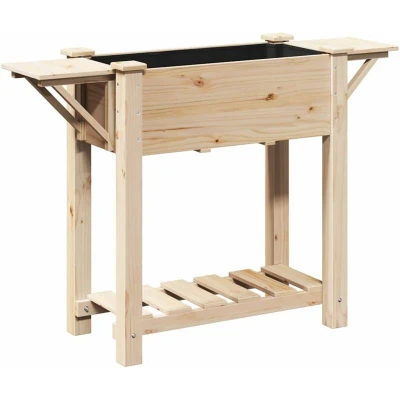 Image of vidaXL Garden Planter with Shelves 111x37x76 cm Solid Wood Fir