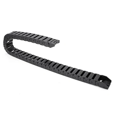 Image of sourcing map R28 15mm x 30mm Black Plastic Wire Carrier Cable Drag Chain 1M Length for CNC