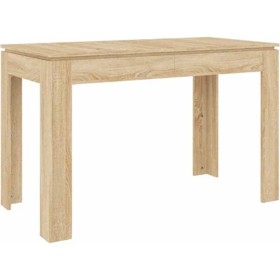 Image of vidaXL Sonoma Oak Dining Table with Simple and Clean Lines, Ideal for Modern Kitchen or Room, Measures 120 x 60 76 cm