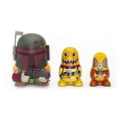 Image of Star Wars Chubby Boba Fett/ Bossk/ Zuckuss Bounty Hunter Collectable Russian Figurines Set