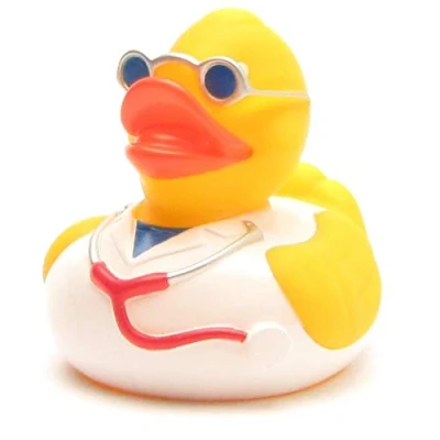 Image of Rubber Duck Doctor I Squeaky Duckshop L 8.5 cm