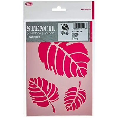 Image of Efco 9320728 Stencil Leaves / 3 Designs DIN A 5, 21 x 15 1 cm