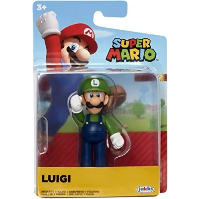 Image of Jakks World of Nintendo 40130 Super Mario Articulated Figure 2.5&quot; Luigi