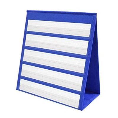 Image of Tabletop Pocket Chart Self Standing Desktop Small Double Sided Table Top Teaching Full Fun Learning &amp; Studying Tools