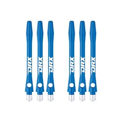Image of RED DRAGON DRX Coated Aluminium Medium Blue Logo Dart Stems (Shafts) 2 sets per pack (6 in total)