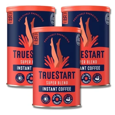 Image of TrueStart Barista Grade Super Blend Instant Coffee 100g 3 pack, Premium Freeze Dried, Smooth Rich Beans Roast, 100% Full Flavour