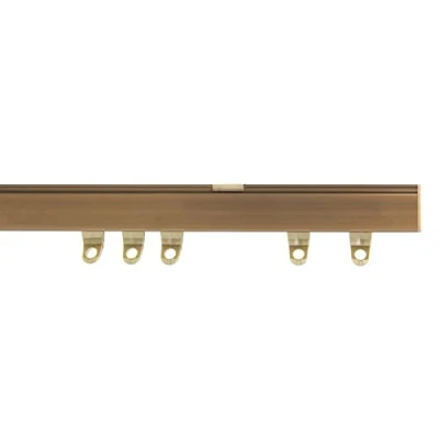 Image of Aluminium Fixed Curtain Track (Antique Brass, 500cm)