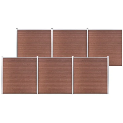 Image of vidaXL Garden Fence WPC 1045x186 cm Brown