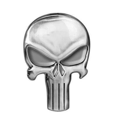 Image of The Punisher Logo Unisex Pin silver coloured, Iron, zinc alloy,