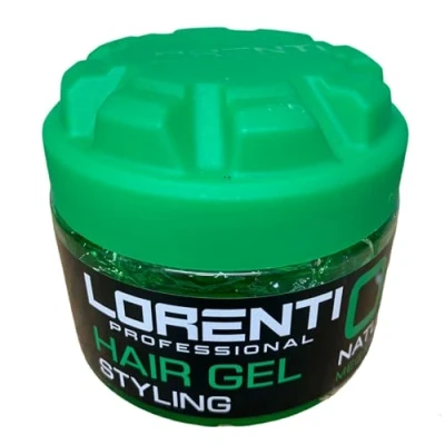Image of Lorenti Hair Styling Gel Strong Hold, Edge Control Gum Effect Natural Shine 300ml (Green Shine)